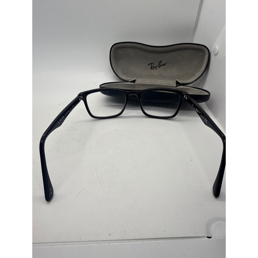 Ray-Ban RB 5279 2000 Black Square Eyeglasses Frames 55-18-145 with Case - Picture 4 of 5